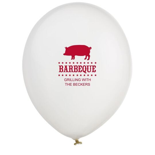 BBQ Pig Latex Balloons